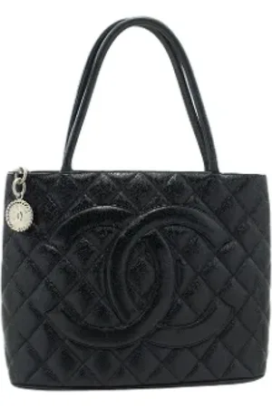 CHANEL Dames, Pre-owned, Zwart, Maat: ONE Size Leer