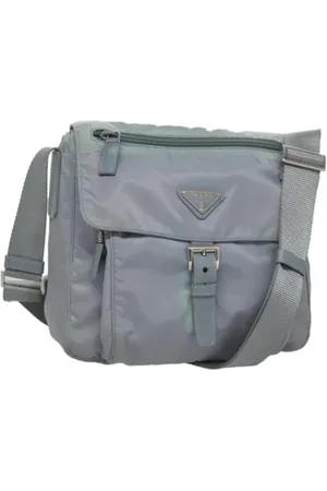 Prada Dames, Pre-owned, Blauw, Maat: ONE Size Nylon