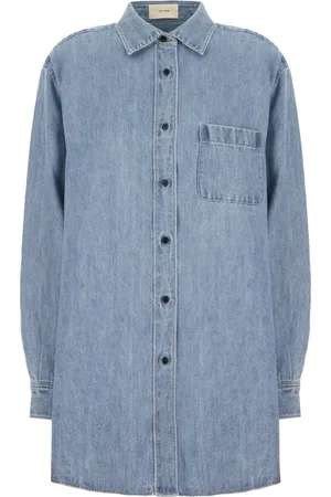The Row Dames, Blouses & Shirts, Blauw, Maat: XS Linnen