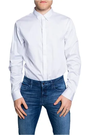 Armani Exchange Heren, Overhemden, Wit, Maat: M Katoen