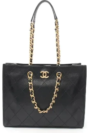 CHANEL Dames, Pre-owned, Zwart, Maat: ONE Size Leer