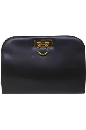 Salvatore Ferragamo Dames, Pre-owned, Bruin, Maat: ONE Size Leer