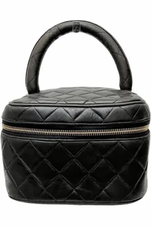 CHANEL Dames, Pre-owned, Zwart, Maat: ONE Size Leer