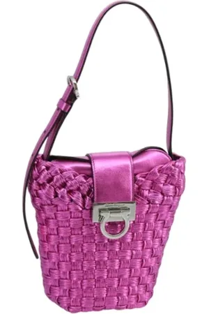 Salvatore Ferragamo Dames, Pre-owned, Roze, Maat: ONE Size Leer