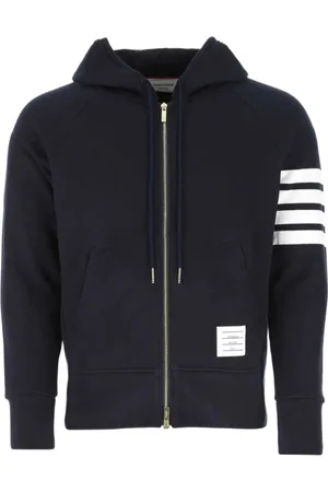 Thom Browne Heren, Sweatshirts & Hoodies, Blauw, Maat: L Katoen
