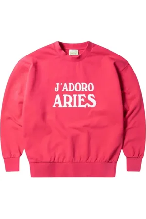 ARIES Heren, Sweatshirts & Hoodies, Rood, Maat: L Katoen