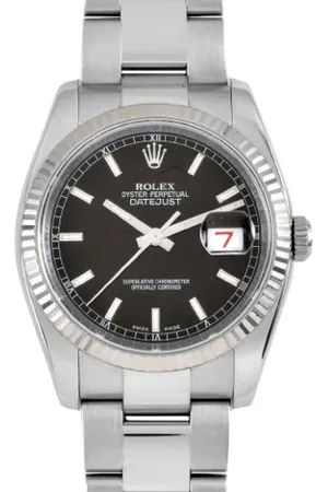 Rolex Heren, Pre-owned, Zwart, Maat: ONE Size