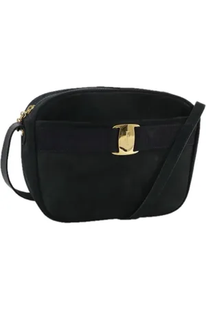 Salvatore Ferragamo Dames, Pre-owned, Blauw, Maat: ONE Size Suède