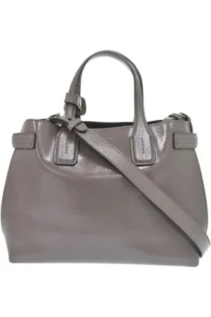 Burberry Dames, Pre-owned, Grijs, Maat: ONE Size Leer