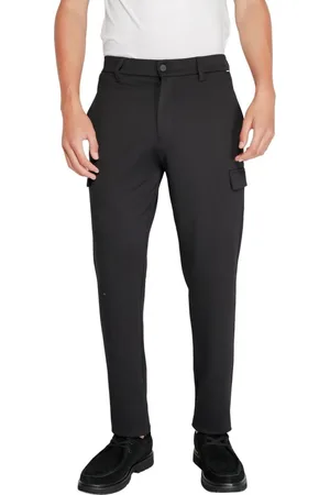Calvin Klein Heren, Broeken, Zwart, Maat: W38 L32 Poliester