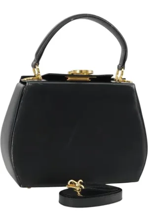 Salvatore Ferragamo Dames, Pre-owned, Zwart, Maat: ONE Size Leer