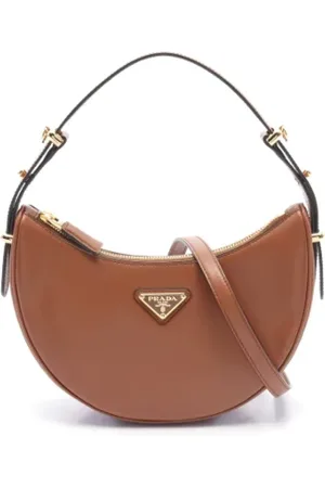Prada Dames, Pre-owned, Bruin, Maat: ONE Size Leer