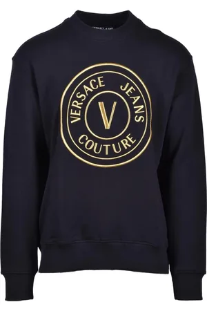VERSACE Heren, Sweatshirts & Hoodies, Zwart, Maat: XS Katoen