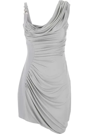 VERSACE Dames, Jurken, Grijs, Maat: XS Viscose