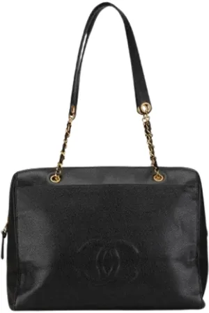 CHANEL Dames, Pre-owned, Zwart, Maat: ONE Size Leer
