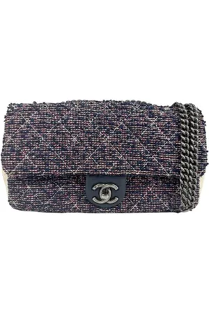 CHANEL Dames, Pre-owned, Blauw, Maat: ONE Size Leer