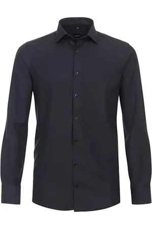 Venti Heren, Overhemden, Zwart, Maat: 4XL