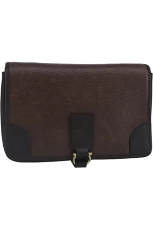 Salvatore Ferragamo Dames, Pre-owned, Bruin, Maat: ONE Size Leer