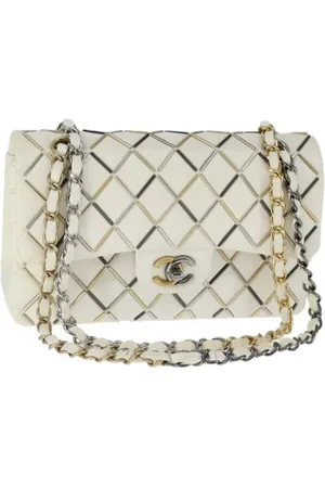 CHANEL Dames, Pre-owned, Wit, Maat: ONE Size Leer