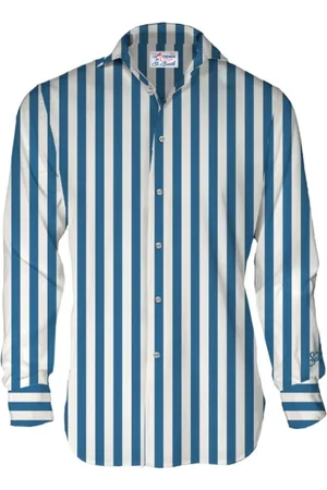 MC2 SAINT BARTH Heren, Overhemden, Blauw, Maat: XL Linnen