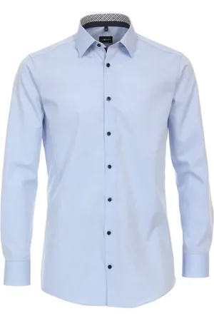 Casa Moda Heren, Overhemden, Blauw, Maat: 3XL