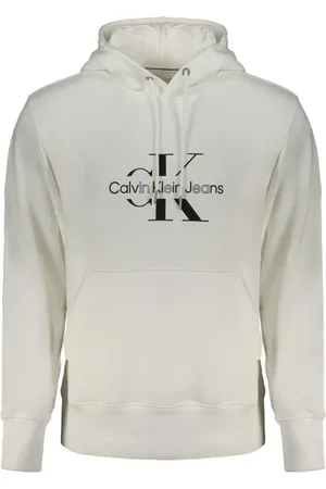 Calvin Klein Heren, Sweatshirts & Hoodies, Wit, Maat: 2XL Katoen
