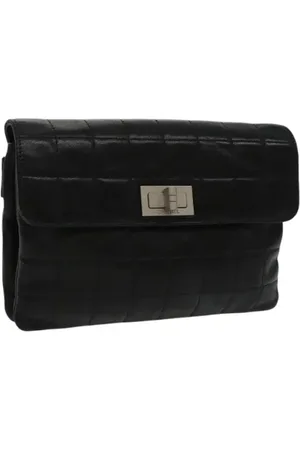 CHANEL Dames, Pre-owned, Zwart, Maat: ONE Size Leer