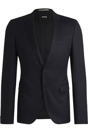 HUGO BOSS Heren, Pakken, Blauw, Maat: 2XL Wol