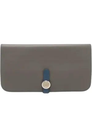 Hermès Dames, Pre-owned, Grijs, Maat: ONE Size Leer