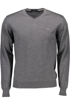 HARMONT&BLAINE Heren, Truien, Grijs, Maat: 2XL Wol
