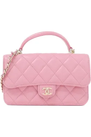 CHANEL Dames, Pre-owned, Roze, Maat: ONE Size Leer