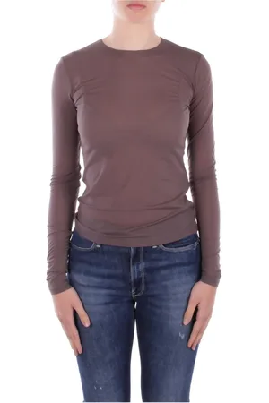 Max Mara Dames, Tops, Bruin, Maat: L Polyamide