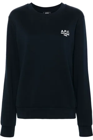 A.P.C. Dames, Sweatshirts & Hoodies, Blauw, Maat: XL Katoen