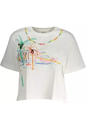 Desigual Dames, Tops, Wit, Maat: S Katoen