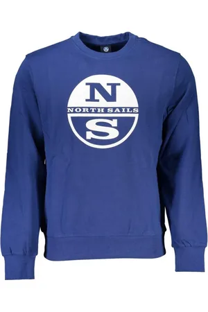 North Sails Heren, Sweatshirts & Hoodies, Blauw, Maat: XL Katoen