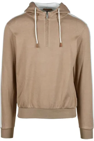 ELEVENTY Heren, Sweatshirts & Hoodies, Bruin, Maat: S Katoen
