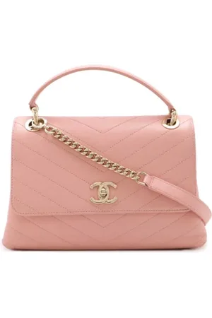 CHANEL Dames, Pre-owned, Roze, Maat: ONE Size Leer