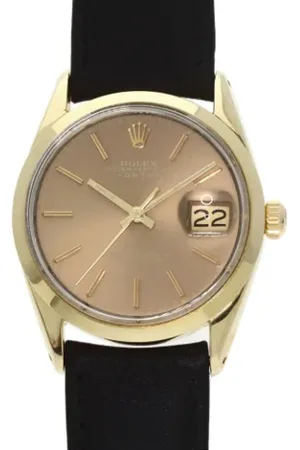 Rolex Heren, Pre-owned, Geel, Maat: ONE Size Leer