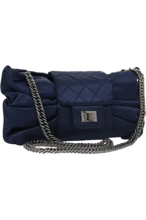 CHANEL Dames, Pre-owned, Blauw, Maat: ONE Size Satijn