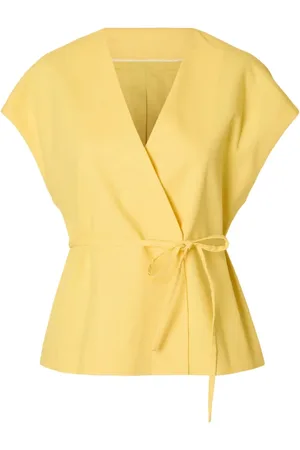 SELECTED Dames, Blouses & Shirts, Geel, Maat: L Katoen