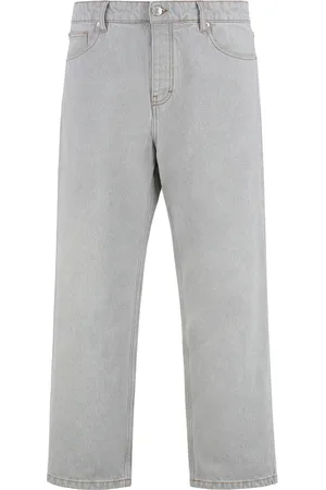 Ami Heren, Jeans, Grijs, Maat: W33 Katoen