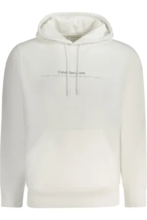 Calvin Klein Heren, Sweatshirts & Hoodies, Wit, Maat: XL Katoen