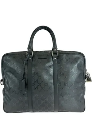 Gucci Heren, Pre-owned, Grijs, Maat: ONE Size Leer
