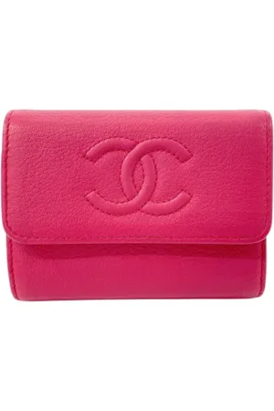CHANEL Dames, Pre-owned, Roze, Maat: ONE Size Leer