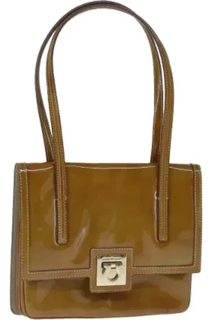 Salvatore Ferragamo Dames, Pre-owned, Geel, Maat: ONE Size