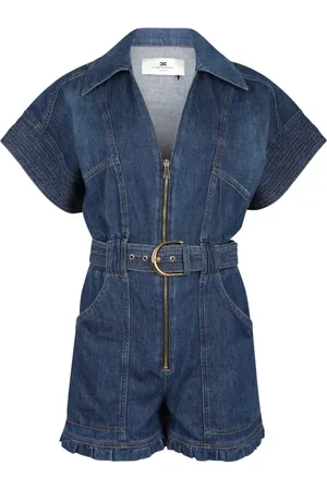 Elisabetta Franchi Dames, Jumpsuits & Playsuits, Blauw, Maat: S Denim