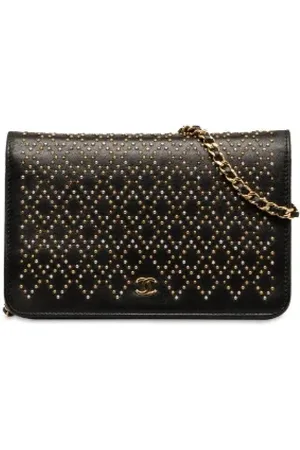 CHANEL Dames, Pre-owned, Zwart, Maat: ONE Size Leer