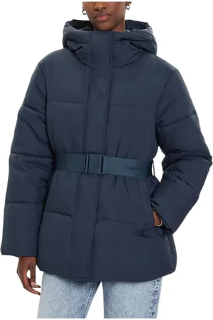 Calvin Klein Dames, Jassen, Blauw, Maat: XL Nylon