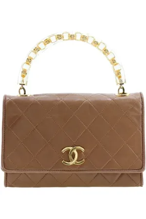 CHANEL Dames, Pre-owned, Bruin, Maat: ONE Size Leer