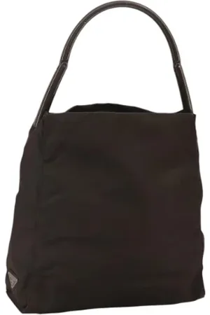 Prada Dames, Pre-owned, Bruin, Maat: ONE Size Nylon